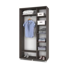 РОЛАНД Шкаф-купе с зеркалами Анкор темный (450*1200) Р423 в Воткинске - votkinsk.mebel24.online | фото 3