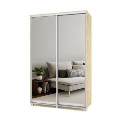 РОЛАНД Шкаф-купе с зеркалами Ирландский дуб (450*1400) Р443 в Воткинске - votkinsk.mebel24.online | фото 2