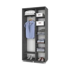 РОЛАНД Шкаф-купе с зеркалами Камень темный (450*1000) Р403 в Воткинске - votkinsk.mebel24.online | фото 2