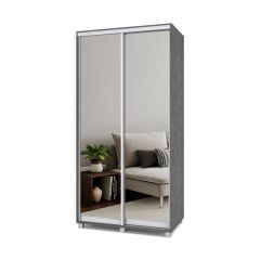 РОЛАНД Шкаф-купе с зеркалами Камень темный (450*1100) Р413 в Воткинске - votkinsk.mebel24.online | фото 2