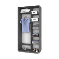 РОЛАНД Шкаф-купе с зеркалами Камень темный (450*1100) Р413 в Воткинске - votkinsk.mebel24.online | фото 3