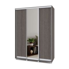 РОЛАНД Шкаф-купе с зеркалом Анкор темный (450*1600) Р462 в Воткинске - votkinsk.mebel24.online | фото 2