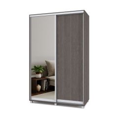РОЛАНД Шкаф-купе с зеркалом Анкор темный (600*1400) Р642 в Воткинске - votkinsk.mebel24.online | фото 1