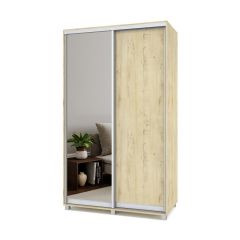 РОЛАНД Шкаф-купе с зеркалом Ирландский дуб (450*1300) Р432 в Воткинске - votkinsk.mebel24.online | фото 2