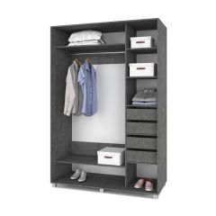 РОЛАНД Шкаф-купе с зеркалом Камень темный (600*1200) Р622 в Воткинске - votkinsk.mebel24.online | фото 4