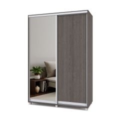 РОЛАНД Шкаф-купе зеркалом Анкор темный (600*1500) Р652 в Воткинске - votkinsk.mebel24.online | фото 1