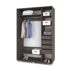 РОЛАНД Шкаф-купе зеркалом Анкор темный (600*1500) Р652 в Воткинске - votkinsk.mebel24.online | фото 4