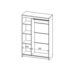 Шкаф-купе ШКП 2 (Венге/Ясень Анкор светлый) в Воткинске - votkinsk.mebel24.online | фото 3