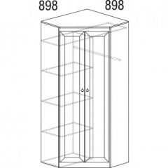 Шкаф угловой №606 "Инна" (угол 898*898) Денвер светлый в Воткинске - votkinsk.mebel24.online | фото