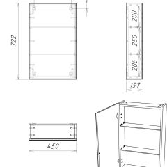 Шкаф-зеркало Craft 45 левый/правый Домино (DCr2211HZ) в Воткинске - votkinsk.mebel24.online | фото 10