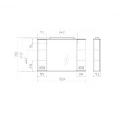 Шкаф-зеркало Cube 100 Эл. Домино (DC5013HZ) в Воткинске - votkinsk.mebel24.online | фото 2