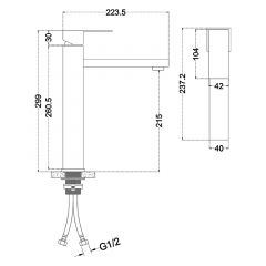 Смеситель д/ум MELANA-F610202 Cubo нерж.сталь, однорычажный, сатин, литой излив в Воткинске - votkinsk.mebel24.online | фото 3