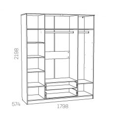 НМ 011.84 Х Шкаф комбинированный "Оливия" в Воткинске - votkinsk.mebel24.online | фото 3