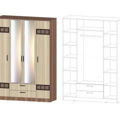 КОСТА-РИКА Спальный гарнитур (модульный) шимо светлый/шимо темный в Воткинске - votkinsk.mebel24.online | фото 12