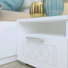 Спальный гарнитур Тиффани (БЕЛЫЙ ТЕКСТУРНЫЙ/БЕЛЫЙ) в Воткинске - votkinsk.mebel24.online | фото 5