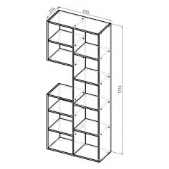 Стеллаж Элемент-2 (дуб сонома) в Воткинске - votkinsk.mebel24.online | фото 5