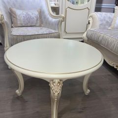 Стол журнальный круглый Мона Лиза (крем) в Воткинске - votkinsk.mebel24.online | фото 2