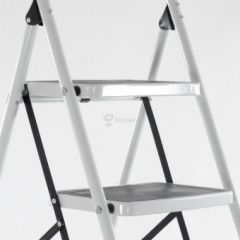 Стремянка ST14 стальная 4 ступени, белая, высокая ручка в Воткинске - votkinsk.mebel24.online | фото 2