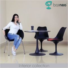 Стул Barneo N-8 Tulip style черный с красной подушкой в Воткинске - votkinsk.mebel24.online | фото 4