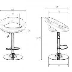 Стул барный DOBRIN MIRA LM-5001 (синий) в Воткинске - votkinsk.mebel24.online | фото 3