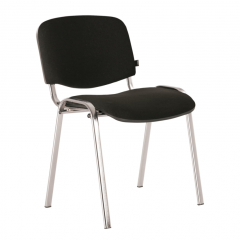 Стул BRABIX "Iso CF-001" (хром каркас, ткань черная) 531419 в Воткинске - votkinsk.mebel24.online | фото