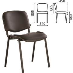 Стул BRABIX "Iso CF-005" (черный каркас, кожзам черный) 531977 в Воткинске - votkinsk.mebel24.online | фото 2