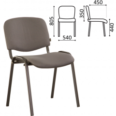 Стул BRABIX "Iso CF-005" (черный каркас, ткань серая) 531972 в Воткинске - votkinsk.mebel24.online | фото 2