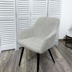 Стул BRANDY WZ2042-19 галечный серый фактурный велюр/ черный каркас М-City в Воткинске - votkinsk.mebel24.online | фото 5