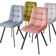 Стул CHILLI SQUARE BLUVEL-03 светло-серый, велюр / черный каркас М-City в Воткинске - votkinsk.mebel24.online | фото 8