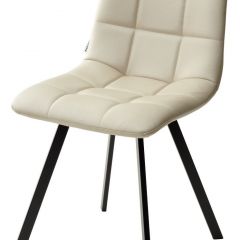 Стул CHILLI SQUARE HK017-02 серо-бежевый, PU/ черный каркас М-City в Воткинске - votkinsk.mebel24.online | фото