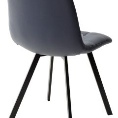Стул CHILLI SQUARE HK017-09 серо-черничный, PU/ черный каркас М-City в Воткинске - votkinsk.mebel24.online | фото 3