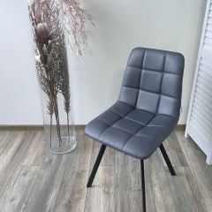 Стул CHILLI SQUARE HK017-09 серо-черничный, PU/ черный каркас М-City в Воткинске - votkinsk.mebel24.online | фото 7