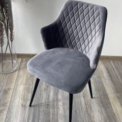 Стул HERMAN 360 град. СЕРЫЙ #27, велюр / черный каркас М-City в Воткинске - votkinsk.mebel24.online | фото