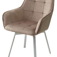 Стул MAVERICK 360 град. поворот. BLUVEL-40 BEIGE/ белый каркас, М-City в Воткинске - votkinsk.mebel24.online | фото