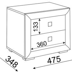 Тумба прикроватная Глэдис М30 (ЯШС/Белый) в Воткинске - votkinsk.mebel24.online | фото 2