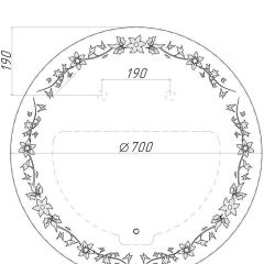 Зеркало Амстердам 700х700 с подсветкой Домино (GL7026Z) в Воткинске - votkinsk.mebel24.online | фото 8