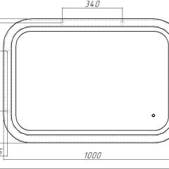 Зеркало Elis 100 white с подсветкой Sansa (SEe1045Z) в Воткинске - votkinsk.mebel24.online | фото 7