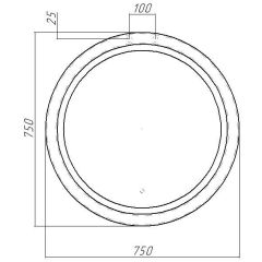 Зеркало Gia 75 white с подсветкой Sansa (SGa1044Z) в Воткинске - votkinsk.mebel24.online | фото 6