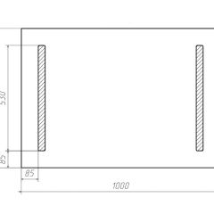 Зеркало Good Light 2-100 с подсветкой Домино (GL7016Z) в Воткинске - votkinsk.mebel24.online | фото 3