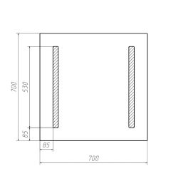 Зеркало Good Light 2-70 с подсветкой Домино (GL7012Z) в Воткинске - votkinsk.mebel24.online | фото 6