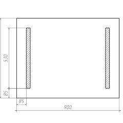 Зеркало Good Light 2-90 с подсветкой Домино (GL7015Z) в Воткинске - votkinsk.mebel24.online | фото 6