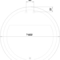 Зеркало Halo 600х600 с тёплой подсветкой Sansa (SH1065Z) в Воткинске - votkinsk.mebel24.online | фото 2