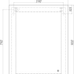 Зеркало Каракас 900х700 с подсветкой Домино (GL7043Z) в Воткинске - votkinsk.mebel24.online | фото 8