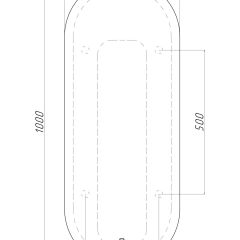 Зеркало Кито 1000х400 с подсветкой Домино (GL7047Z) в Воткинске - votkinsk.mebel24.online | фото 2