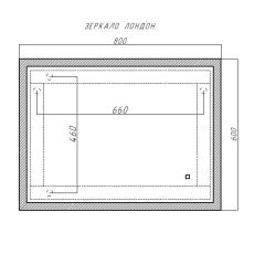 Зеркало Лондон 800х600 с подсветкой Домино (GL7019Z) в Воткинске - votkinsk.mebel24.online | фото 8