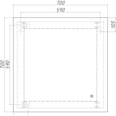 Зеркало Минск 700х700 с подсветкой Домино (GL7039Z) в Воткинске - votkinsk.mebel24.online | фото 8