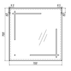 Зеркало Ray 70 black с подсветкой Sansa (SR1038Z) в Воткинске - votkinsk.mebel24.online | фото 6