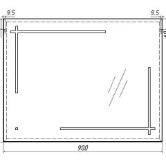 Зеркало Ray 90 black с подсветкой Sansa (SR1036Z) в Воткинске - votkinsk.mebel24.online | фото 6