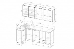 АСАЯ Кухонный гарнитур Прайм 400 (1100*2000 мм) в Воткинске - votkinsk.mebel24.online | фото 2