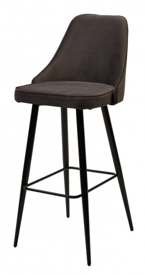 Барный стул NEPAL-BAR ГРАФИТ #14, велюр/ черный каркас (H=78cm) М-City в Воткинске - votkinsk.mebel24.online | фото 4